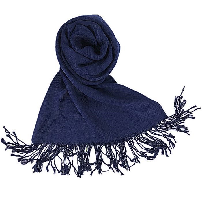 Plain pashmina-Navy