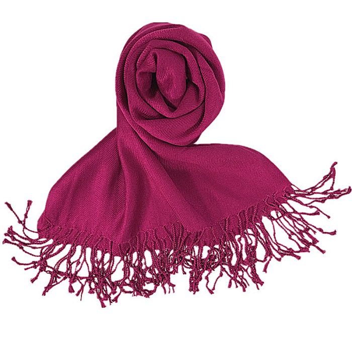 Plain pashmina-violetred