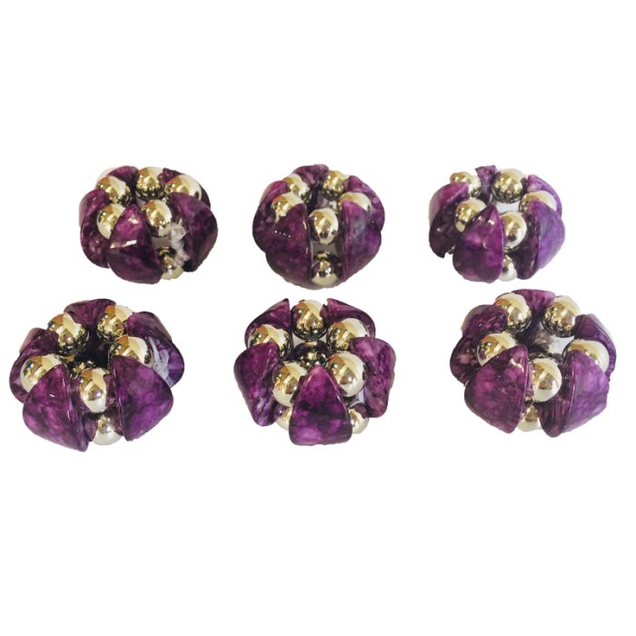 Scarf Ring - Marble Purple