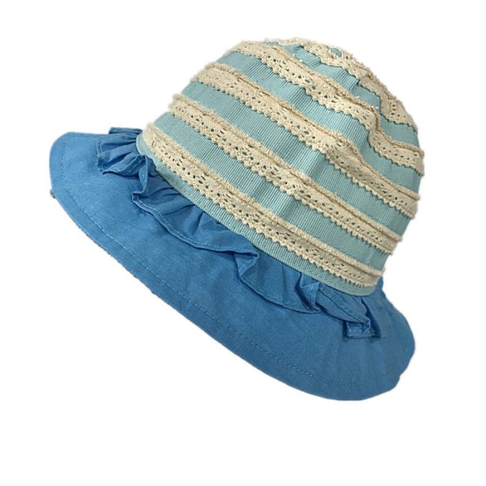 Girls Double Layer Hat - Blue