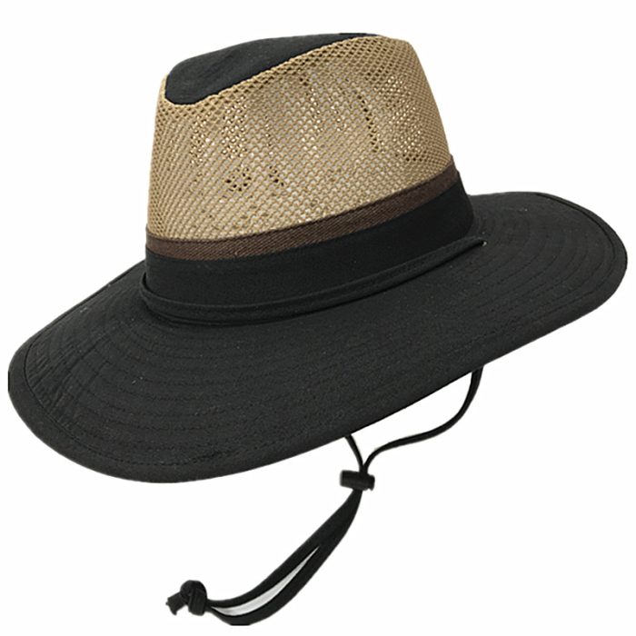 PolyCotton Air Flow Drover with Chin Strap. Size: M