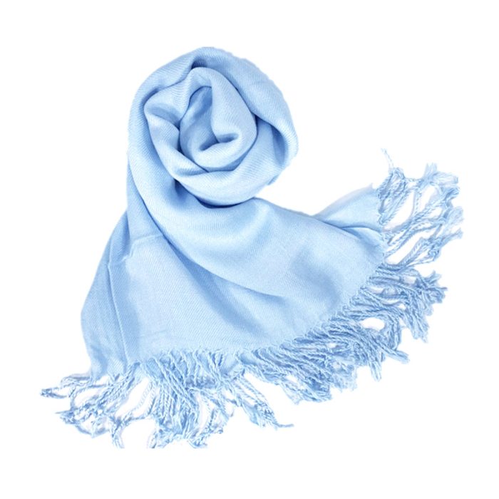 Plain pashmina-cyan