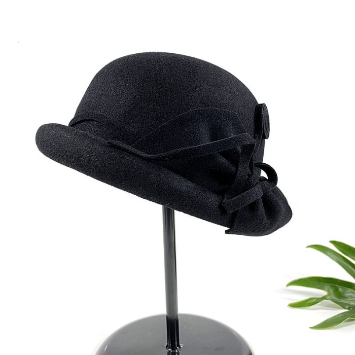 Lux 100% Wool Fashion Hat. Size Adjustable