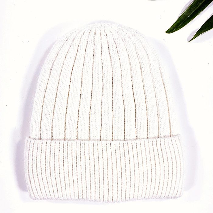 Lux Uni-Sex Plain Beanie -White