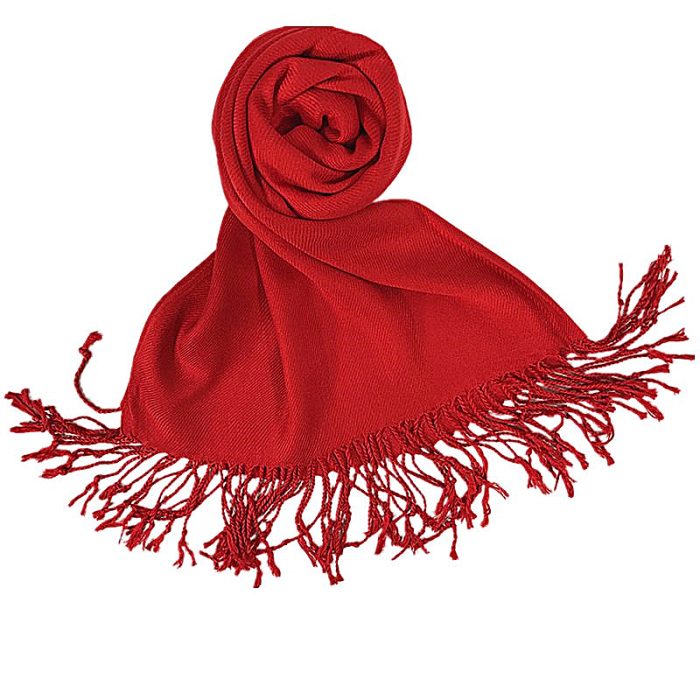 Plain pashmina-Red