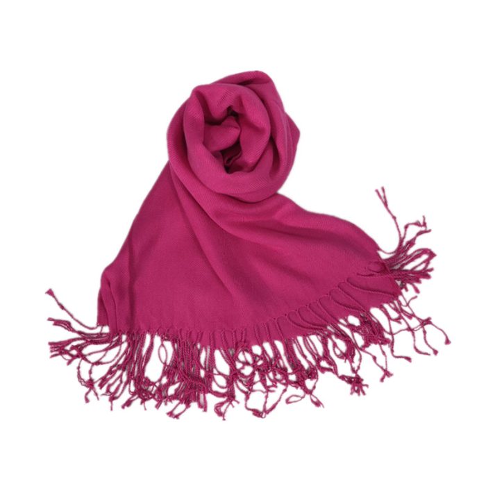 plain pashmina-dark pink