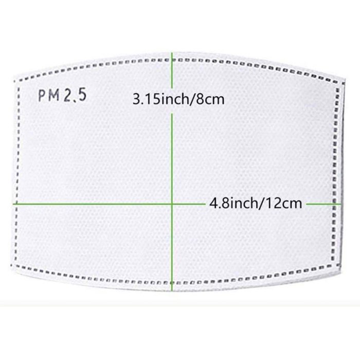 3 Layer Cotton Face Mask - Plain Black - Image 3