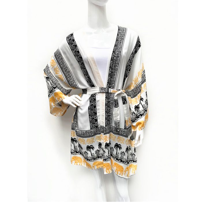 Style Patterned Plus Size Kimono
