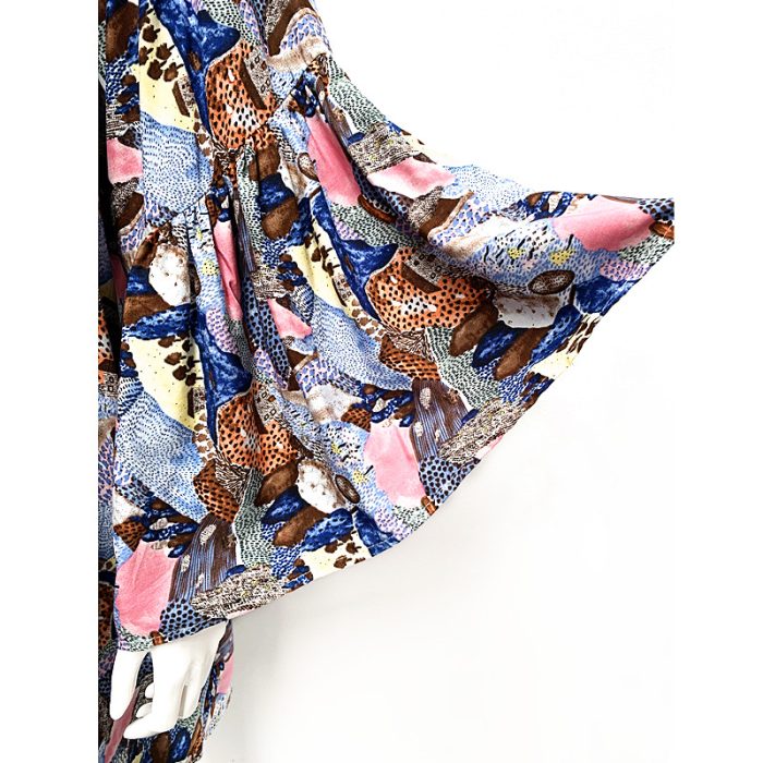 Print Bell Sleeve Kimono. Free Size. - Image 2