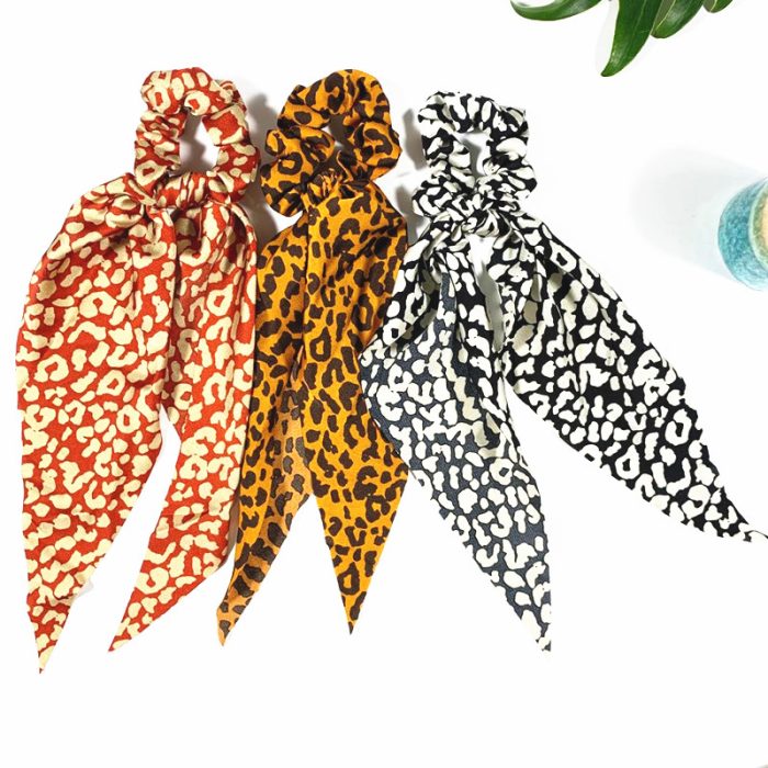 Animal Print Scarf Scruchie. Assorted Colors.