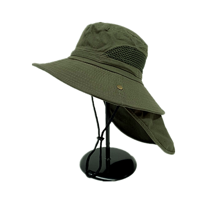 Big Brim Cotton Removable Flap Hat