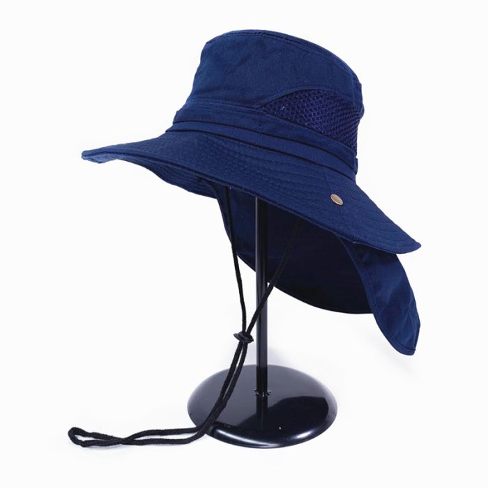 Big Brim Cotton Removable Flap Hat