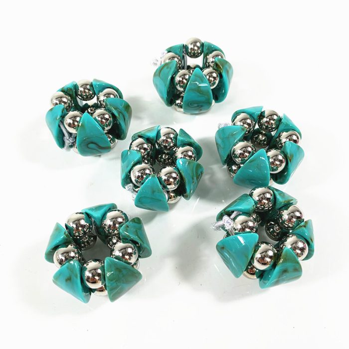 Scarf Ring – Marble Aqua