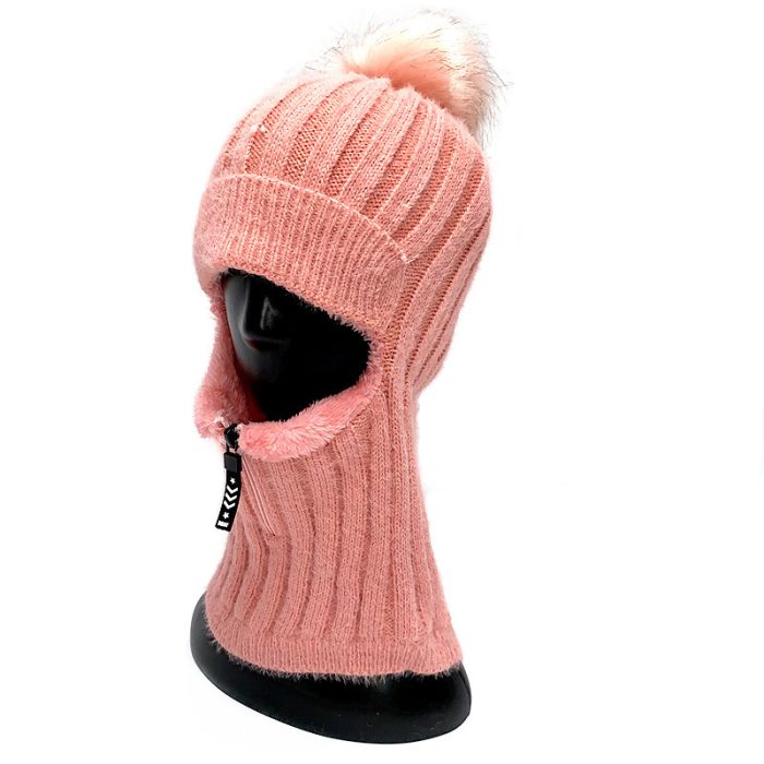 Neck-Covered Beanie with Fleece Lining. Free Size.