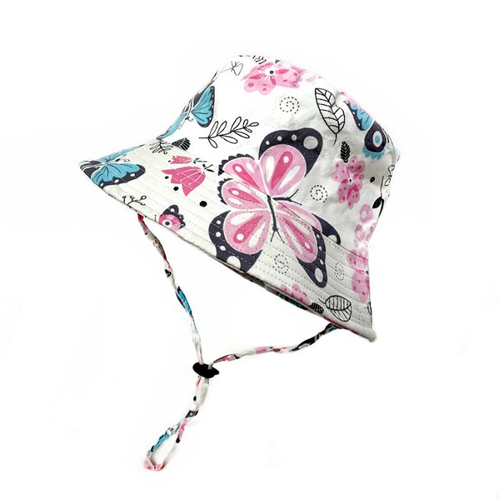 CUTE BUTTERFLY KIDS COTTON HAT. SIZE: #52/#54/#56. SET OF 4.