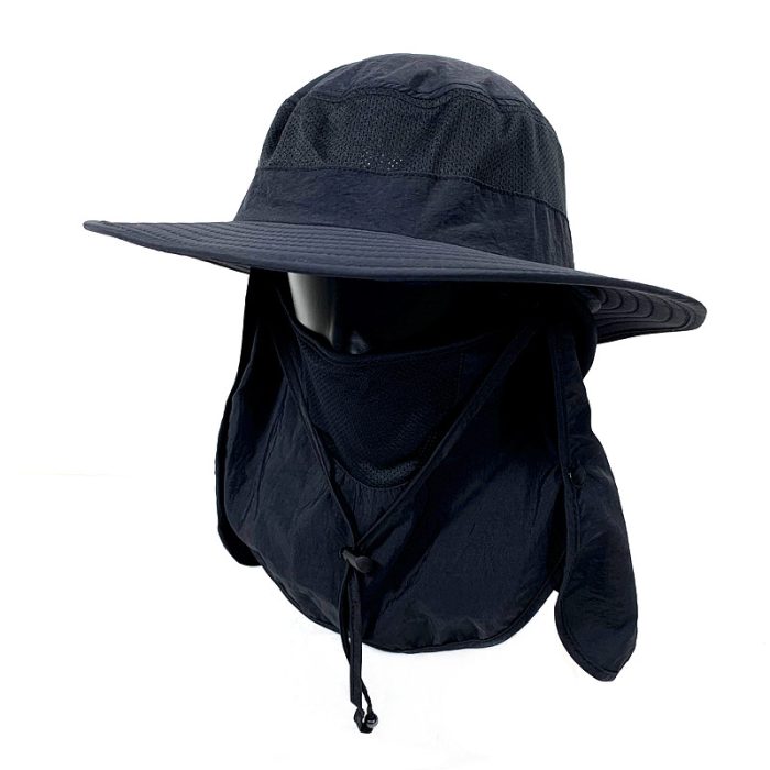Wide Brim Neck Face Flap Hat
