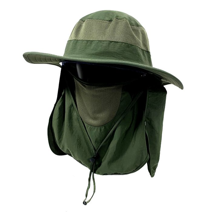Wide Brim Neck Face Flap Hat