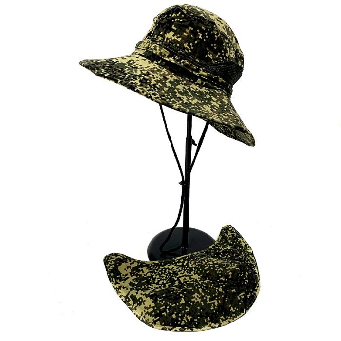 Big Brim Cotton Removable Flap Hat - Image 2