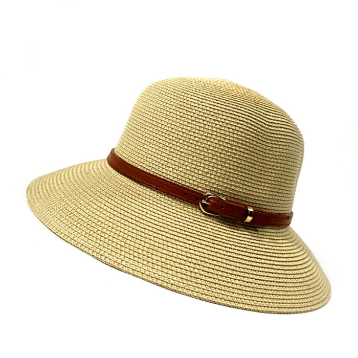 Stylish Floppy Hat with Band Deco