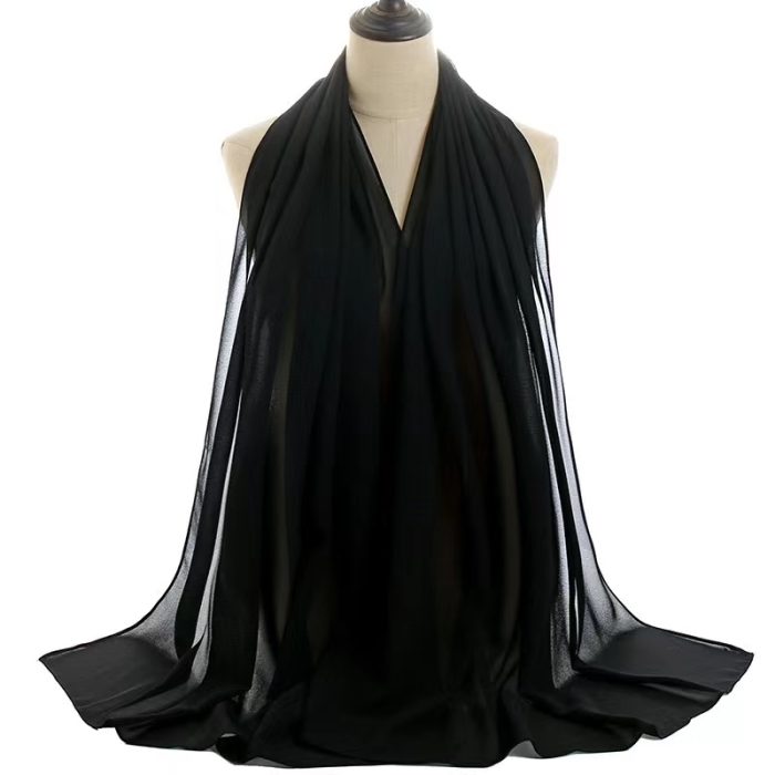Stretchable Solid Color Chiffon Scarf