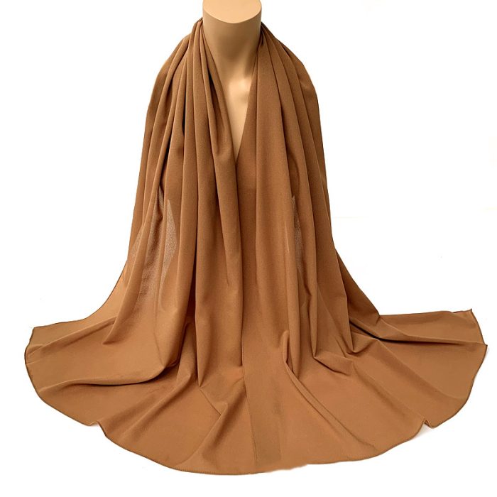 Stretchable Solid Color Chiffon Scarf
