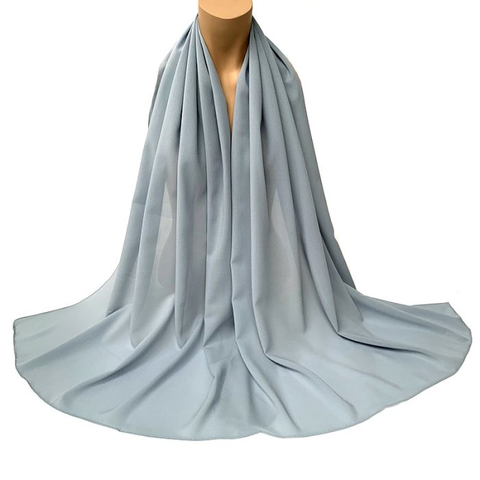 Stretchable Solid Color Chiffon Scarf