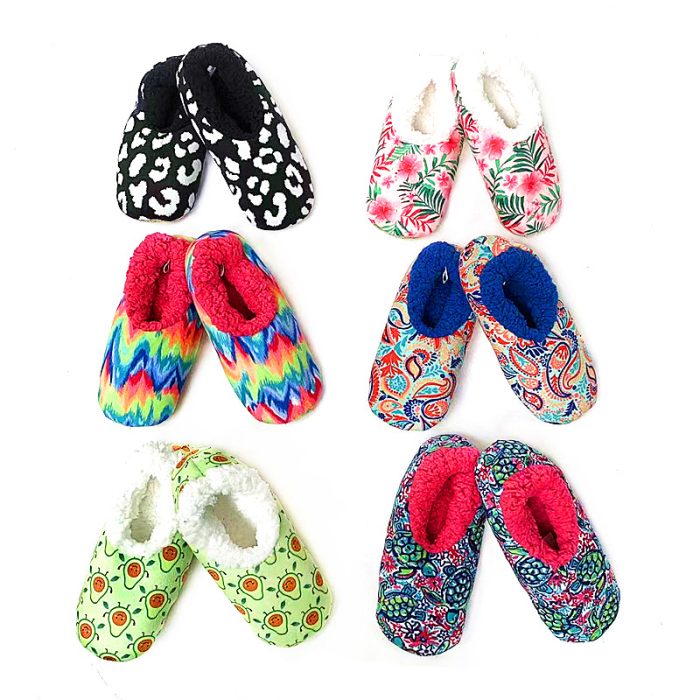 Comfy Patterned Washable Slippers – Small