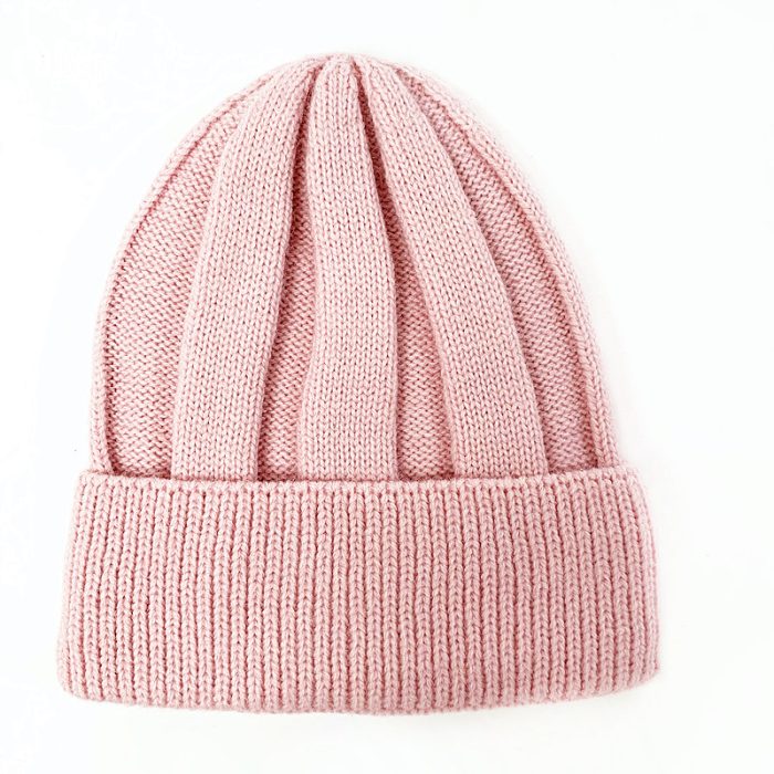 Kids Solid Color Rib Beanie
