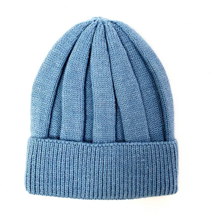 Kids Solid Color Rib Beanie