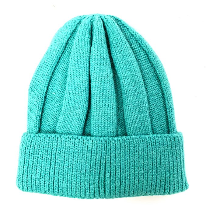 Kids Solid Color Rib Beanie