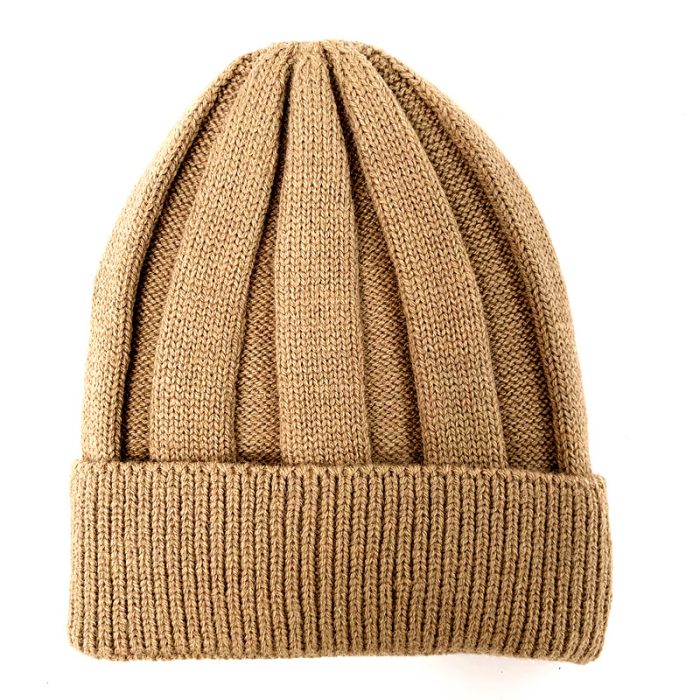 Kids Solid Color Rib Beanie