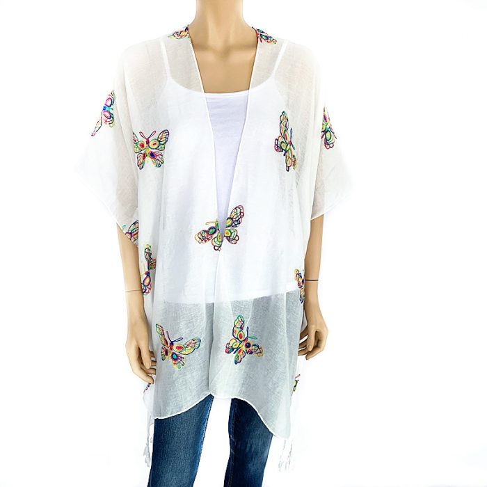 Embroidered Butterfly Cape. Free Size