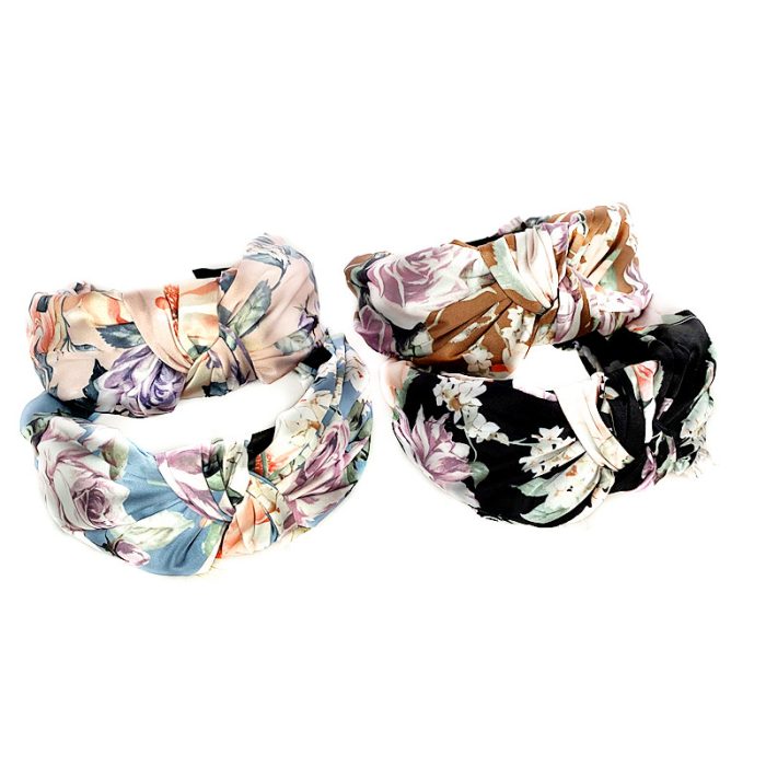 Lux Silky Floral Print Headband