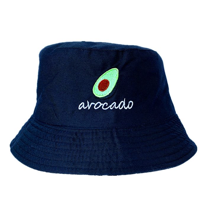 Reversible Embroidered Avocado Bucket Hat