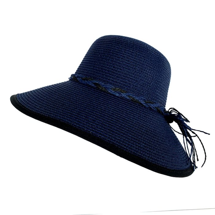 Wide Brim Floppy Hat with Twist Band
