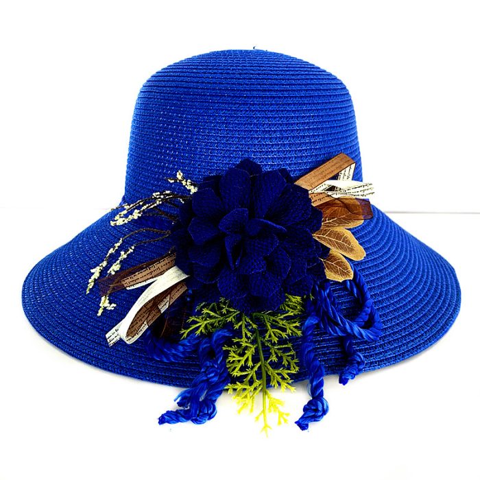 Stylish Flower Deco Floppy Hat
