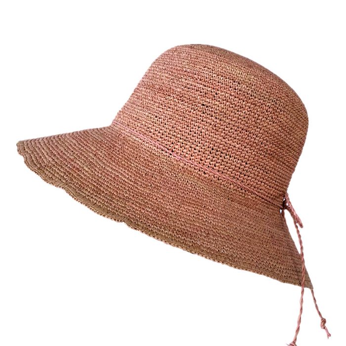 Crochet Raffia Hat with String