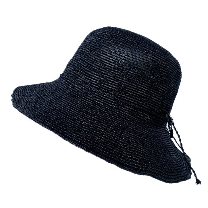 Crochet Raffia Hat with String