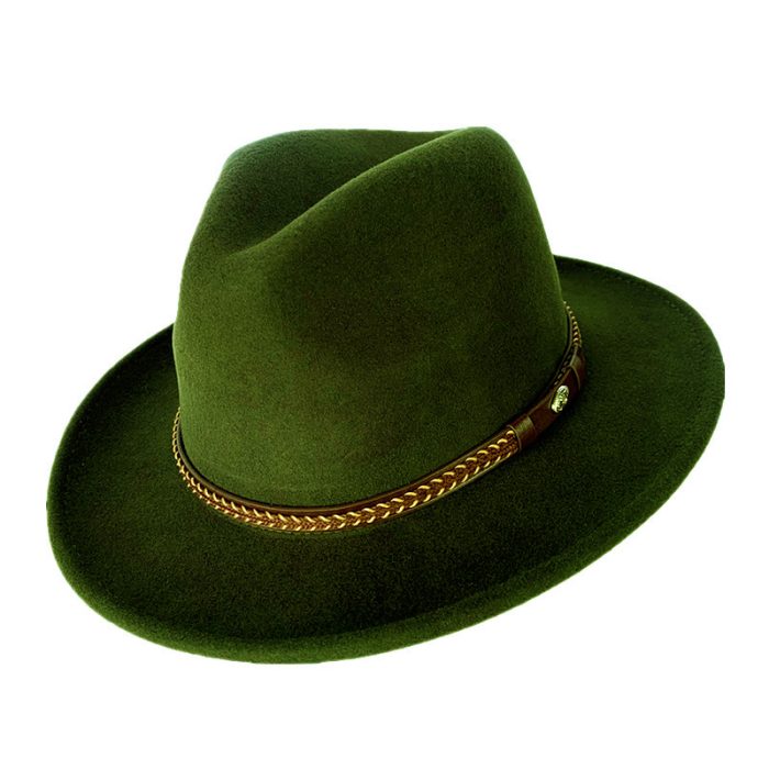 100% Australian Wool Felt Fedora Hat - S (#56)