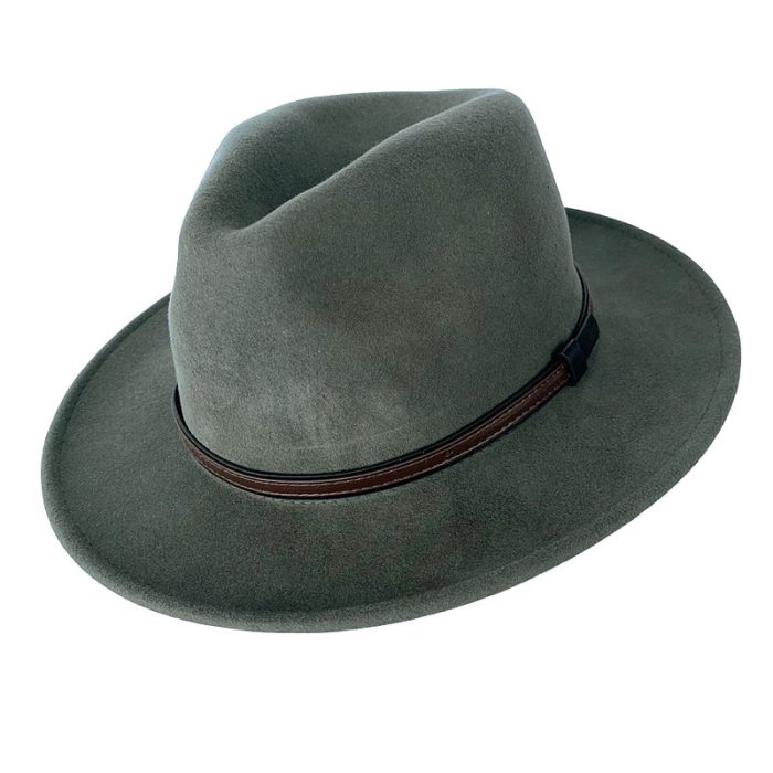 100% Australian Wool Felt Fedora Hat – L (#60)