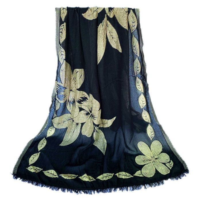 Elegant Cut Flowers Scarf