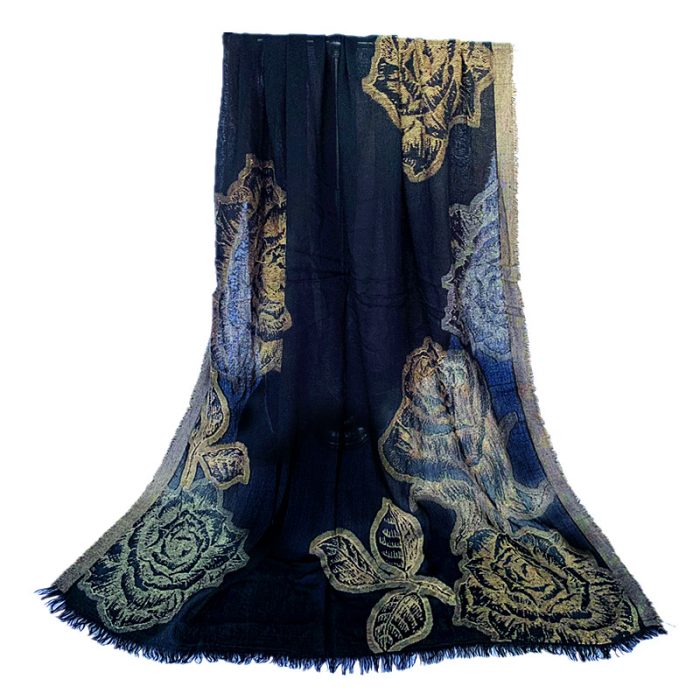 Elegant Cut Flowers Scarf
