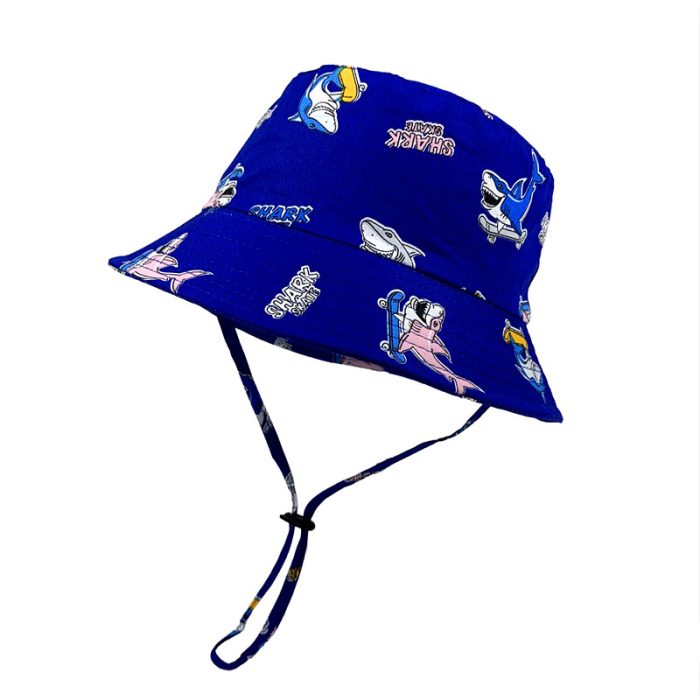 CUTE KIDS SHARK COTTON HAT. SIZE: #52/#54/#56. SET OF 4.