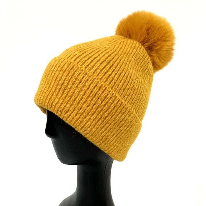 Lux Wool Blend Beanie with Pom