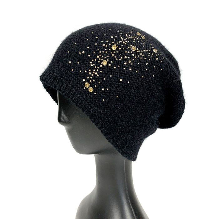 Stylish Dimonte Faux Rabbit Fur Slouchy Beanie