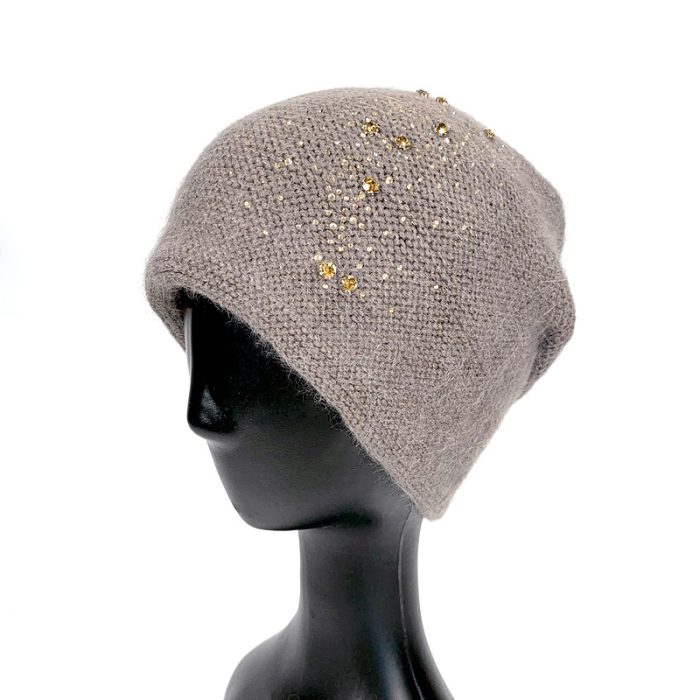 Stylish Dimonte Faux Rabbit Fur Slouchy Beanie