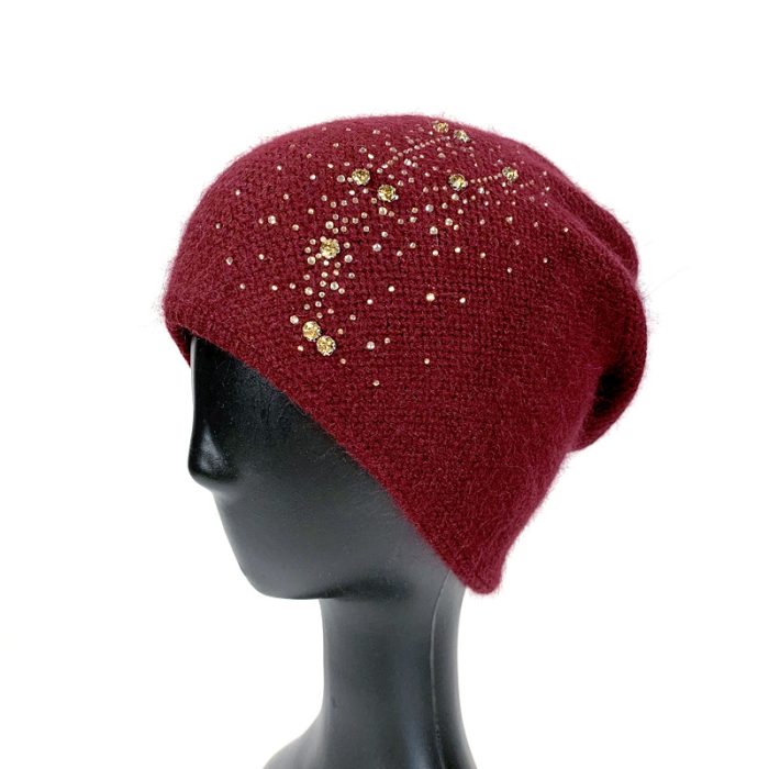 Stylish Dimonte Faux Rabbit Fur Slouchy Beanie