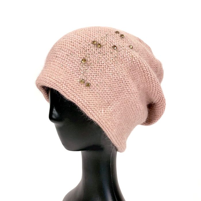 Stylish Dimonte Faux Rabbit Fur Slouchy Beanie