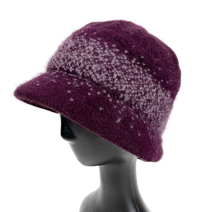 Lux Color Thread Faux Rabbit Fur Hat
