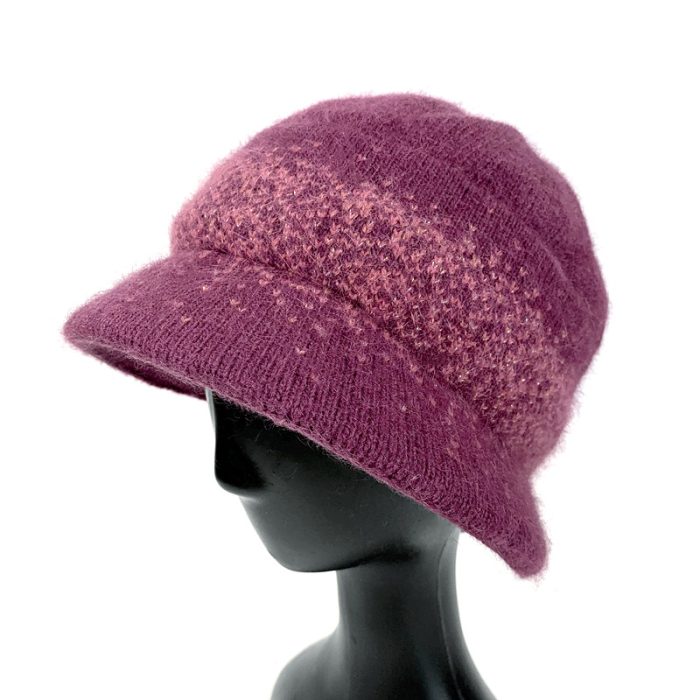 Lux Color Thread Faux Rabbit Fur Hat